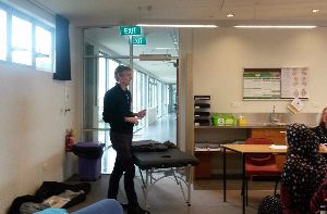 Graeme giving talk at South Pacific College of Natural Medicine